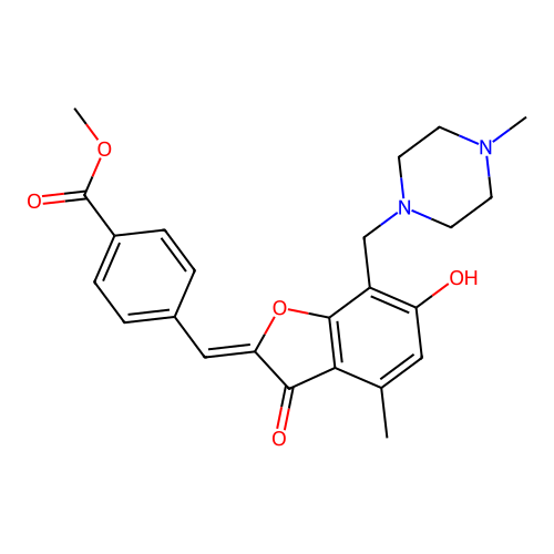 (Z)-methyl 4-((6-hydroxy-4-methyl-7-((4-methylpiperazin-1-yl)methyl)-3-oxobenzofuran-2(3H)-ylidene)methyl)benzoate structure