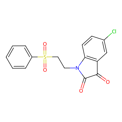 1-[2-(Benzenesulfonyl)ethyl]-5-chloroindole-2,3-dione structure