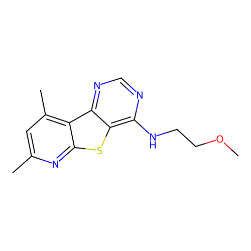 N-(2-methoxyethyl)-7,9-dimethylpyrido[3',2':4,5]thieno[3,2-d]pyrimidin-4-amine structure