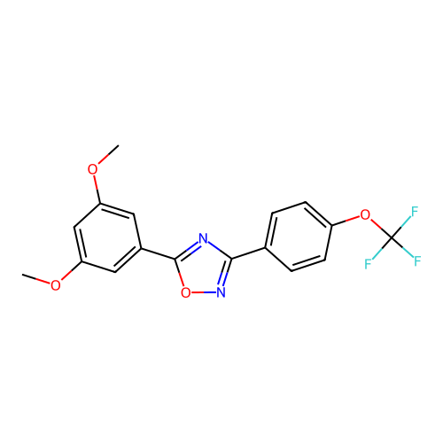 5-(3,5-Dimethoxyphenyl)-3-[4-(trifluoromethoxy)phenyl]-1,2,4-oxadiazole structure
