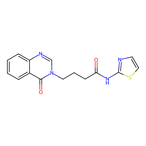 4-(4-oxoquinazolin-3(4H)-yl)-N-(1,3-thiazol-2-yl)butanamide structure