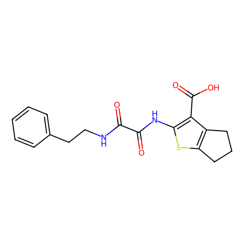 3-[(phenethylcarbamoylformyl)amino]-4-thiabicyclo[3.3.0]octa-2,9-diene-2-carboxylic Acid structure
