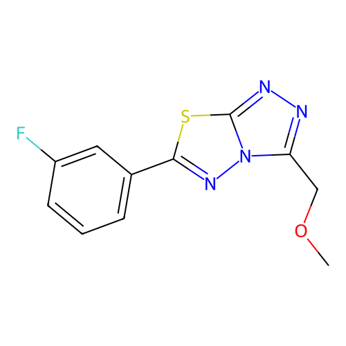 6-(3-Fluorophenyl)-3-(methoxymethyl)[1,2,4]triazolo[3,4-b][1,3,4]thiadiazole structure