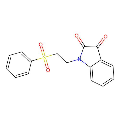 1-[2-(phenylsulfonyl)ethyl]-1H-indole-2,3-dione structure