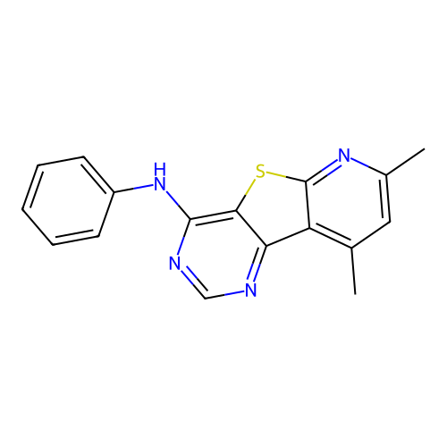 7,9-dimethyl-N-phenylpyrido[3',2':4,5]thieno[3,2-d]pyrimidin-4-amine structure