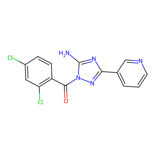 (5-amino-3-(pyridin-3-yl)-1H-1,2,4-triazol-1-yl)(2,4-dichlorophenyl)methanone structure