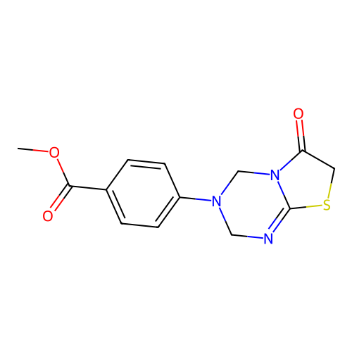 methyl 4-(6-oxo-2,4-dihydro-[1,3]thiazolo[3,2-a][1,3,5]triazin-3-yl)benzoate structure