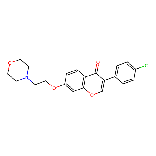 3-(4-Chlorophenyl)-7-(2-morpholin-4-ylethoxy)chromen-4-one structure