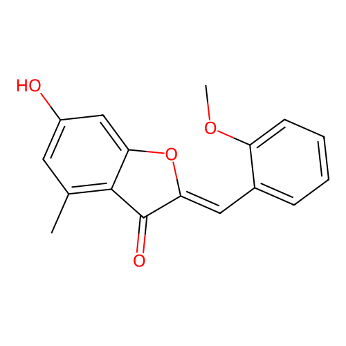 6-Hydroxy-2-[(2-methoxyphenyl)methylene]-4-methylbenzo[b]furan-3-one structure