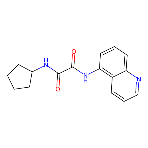 N-cyclopentyl-N'-(quinolin-5-yl)ethanediamide structure
