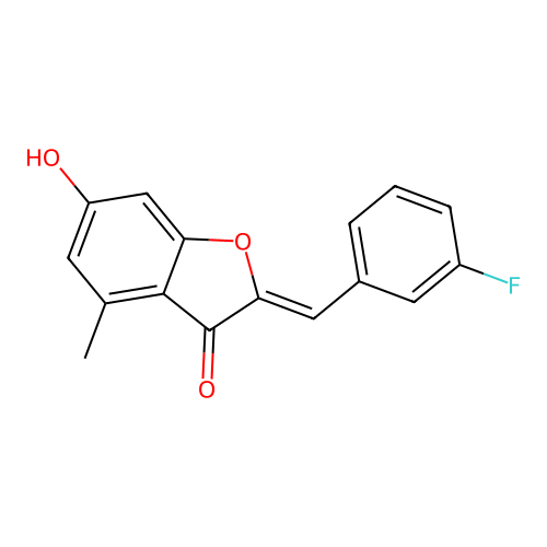 2-[(3-Fluorophenyl)methylene]-6-hydroxy-4-methylbenzo[b]furan-3-one structure