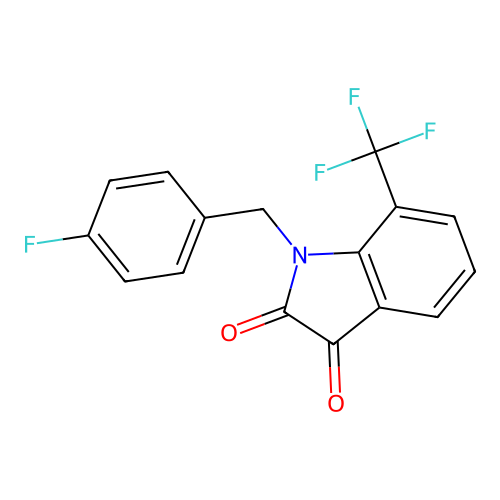 1-(4-Fluorobenzyl)-7-(trifluoromethyl)indoline-2,3-dione structure