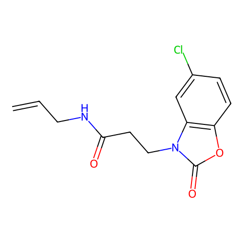 N-allyl-3-(5-chloro-2-oxobenzo[d]oxazol-3(2H)-yl)propanamide structure