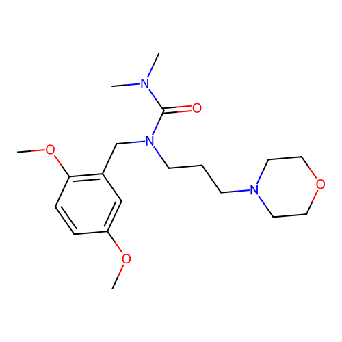 1-(2,5-Dimethoxybenzyl)-3,3-dimethyl-1-(3-morpholinopropyl)urea structure