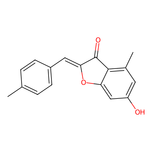 6-Hydroxy-4-methyl-2-[(4-methylphenyl)methylene]benzo[b]furan-3-one structure