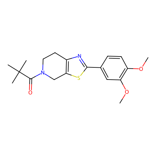 1-(2-(3,4-dimethoxyphenyl)-6,7-dihydrothiazolo[5,4-c]pyridin-5(4H)-yl)-2,2-dimethylpropan-1-one structure