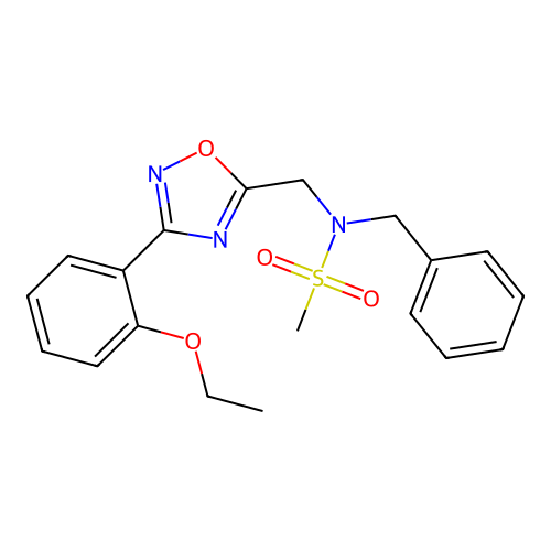 N-benzyl-N-((3-(2-ethoxyphenyl)-1,2,4-oxadiazol-5-yl)methyl)methanesulfonamide structure