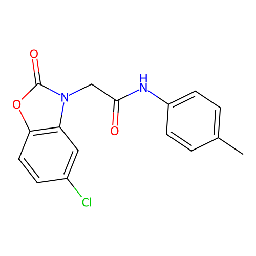 2-(5-chloro-2-oxobenzo[d]oxazol-3(2H)-yl)-N-(p-tolyl)acetamide structure