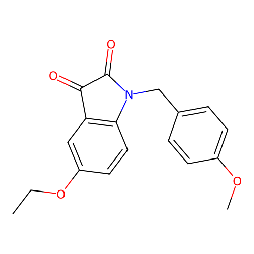 5-ethoxy-1-(4-methoxybenzyl)-1H-indole-2,3-dione structure