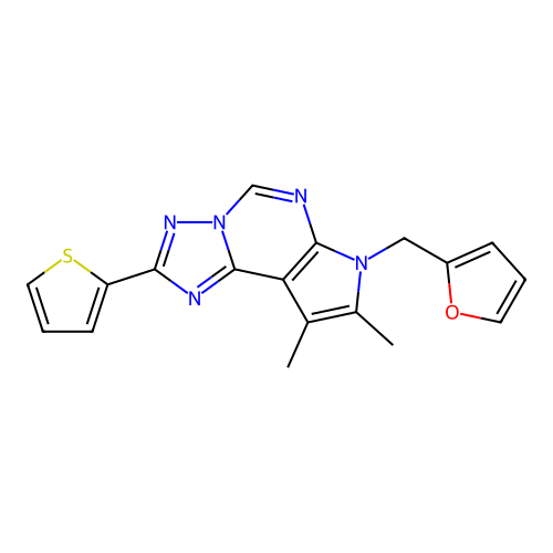 C18H15N5OS structure