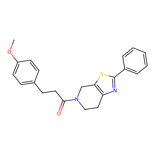3-(4-methoxyphenyl)-1-(2-phenyl-6,7-dihydrothiazolo[5,4-c]pyridin-5(4H)-yl)propan-1-one structure