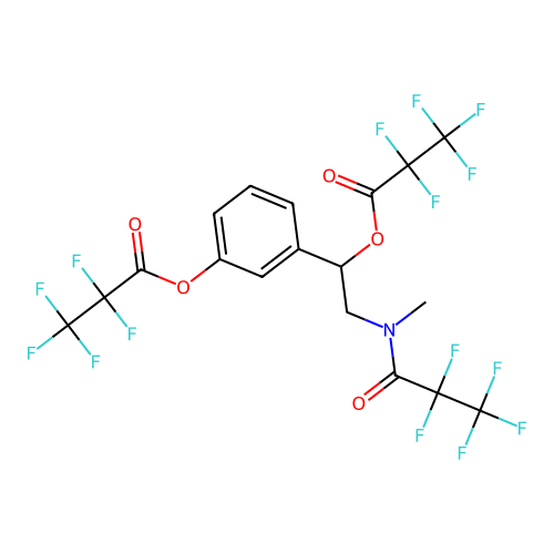 2-(3-Hydroxyphenyl)-2-hydroxy-N-methylethylamine, tri-PFP structure