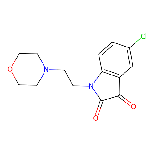 5-chloro-1-[2-(morpholin-4-yl)ethyl]-1H-indole-2,3-dione structure