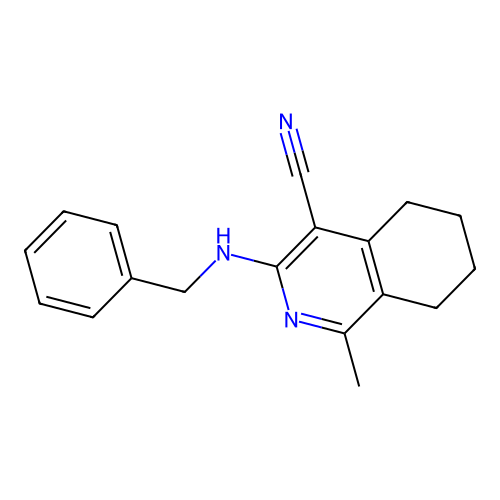 3-(Benzylamino)-1-methyl-5,6,7,8-tetrahydroisoquinoline-4-carbonitrile structure
