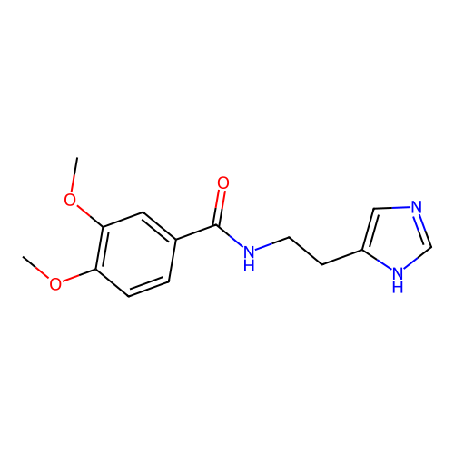 N-[2-(1H-imidazol-5-yl)ethyl]-3,4-dimethoxybenzamide structure