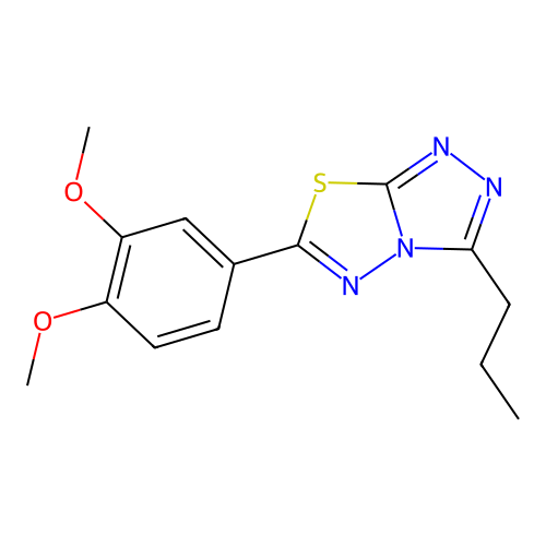 6-(3,4-Dimethoxyphenyl)-3-propyl[1,2,4]triazolo[3,4-b][1,3,4]thiadiazole structure