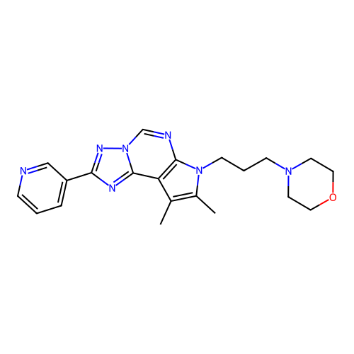 C21H25N7O structure