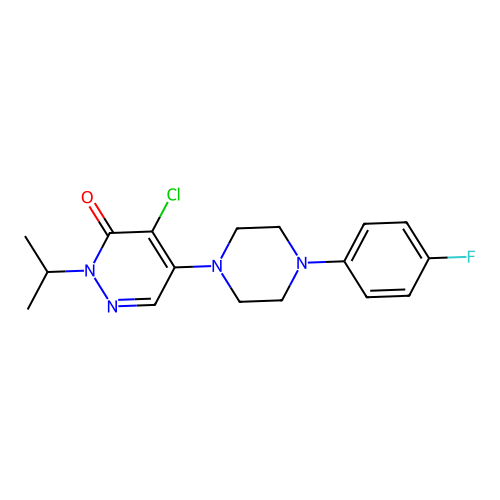4-Chloro-5-[4-(4-fluorophenyl)piperazin-1-yl]-2-propan-2-ylpyridazin-3-one structure