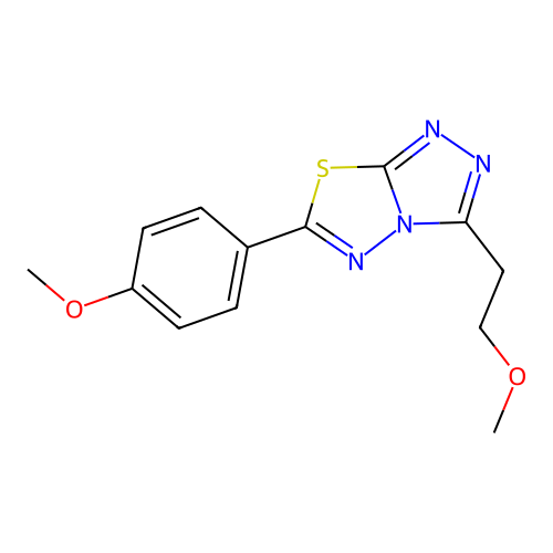 3-(2-Methoxyethyl)-6-(4-methoxyphenyl)-[1,2,4]triazolo[3,4-b][1,3,4]thiadiazole structure