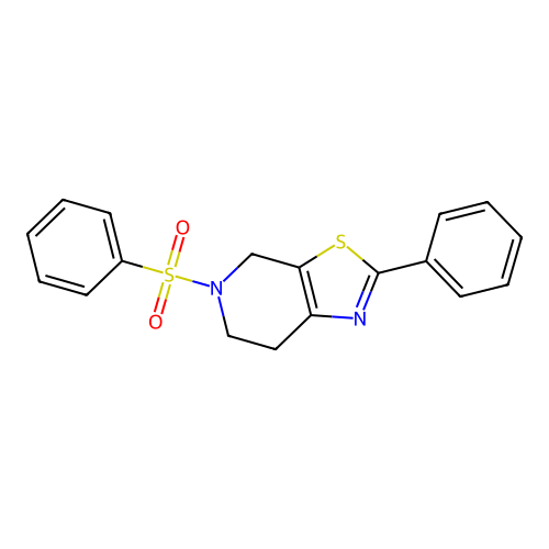 2-Phenyl-5-(phenylsulfonyl)-4,5,6,7-tetrahydro[1,3]thiazolo[5,4-c]pyridine structure