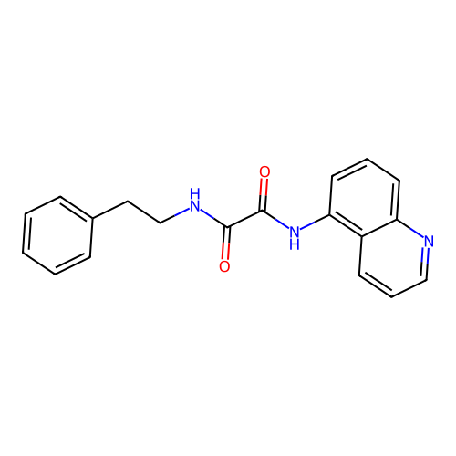 N-(2-phenylethyl)-N'-(quinolin-5-yl)ethanediamide structure