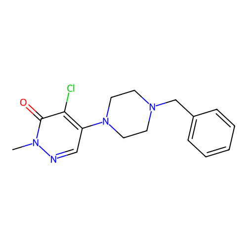 5-(4-benzylpiperazin-1-yl)-4-chloro-2-methylpyridazin-3(2H)-one structure