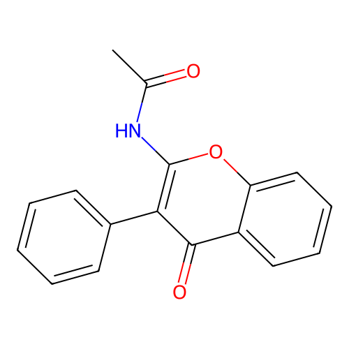 N-(4-oxo-3-phenyl-4H-chromen-2-yl)acetamide structure