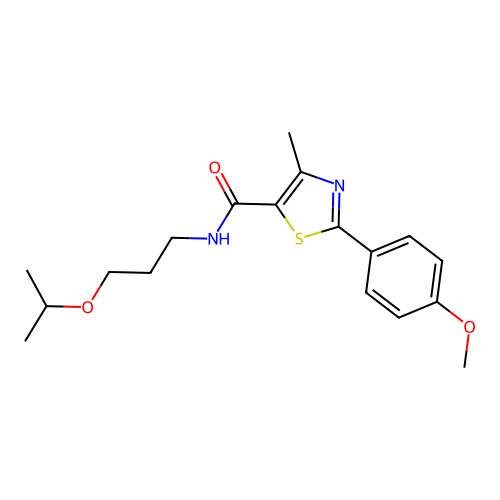 N-(3-isopropoxypropyl)-2-(4-methoxyphenyl)-4-methylthiazole-5-carboxamide structure