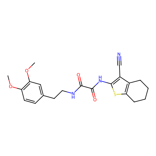 N1-(3-cyano-4,5,6,7-tetrahydrobenzo[b]thiophen-2-yl)-N2-(3,4-dimethoxyphenethyl)oxalamide structure