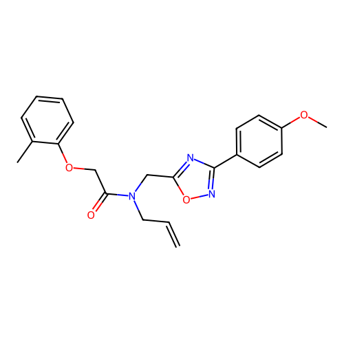 N-allyl-N-((3-(4-methoxyphenyl)-1,2,4-oxadiazol-5-yl)methyl)-2-(o-tolyloxy)acetamide structure
