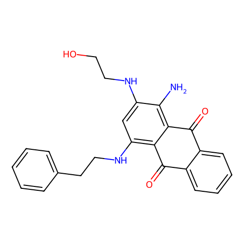 1-Amino-2-[(2-hydroxyethyl)amino]-4-[(2-phenylethyl)amino]anthracene-9,10-dione structure