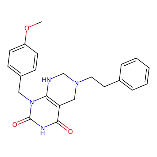1-(4-methoxybenzyl)-6-phenethyl-5,6,7,8-tetrahydropyrimido[4,5-d]pyrimidine-2,4(1H,3H)-dione structure