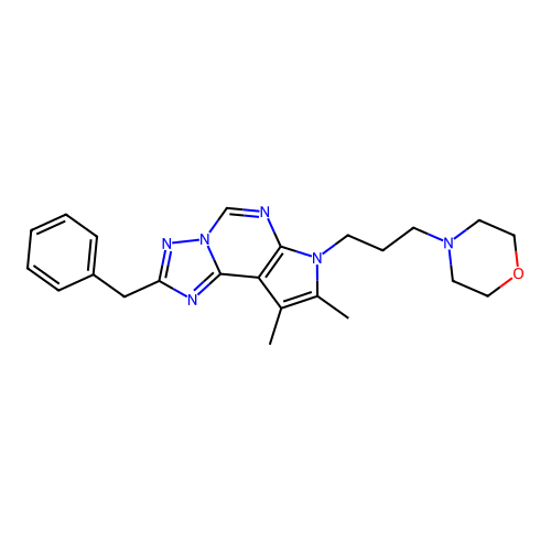 C23H28N6O structure