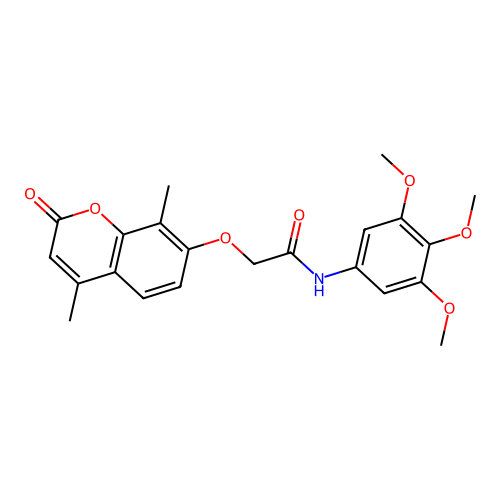 2-[(4,8-dimethyl-2-oxo-2H-chromen-7-yl)oxy]-N-(3,4,5-trimethoxyphenyl)acetamide structure
