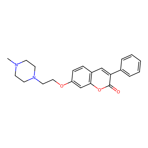 7-(2-(4-methylpiperazin-1-yl)ethoxy)-3-phenyl-2H-chromen-2-one structure
