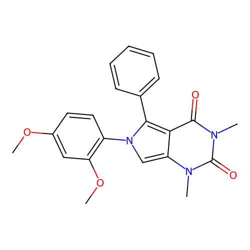 6-(2,4-dimethoxyphenyl)-1,3-dimethyl-5-phenyl-1H-pyrrolo[3,4-d]pyrimidine-2,4(3H,6H)-dione structure