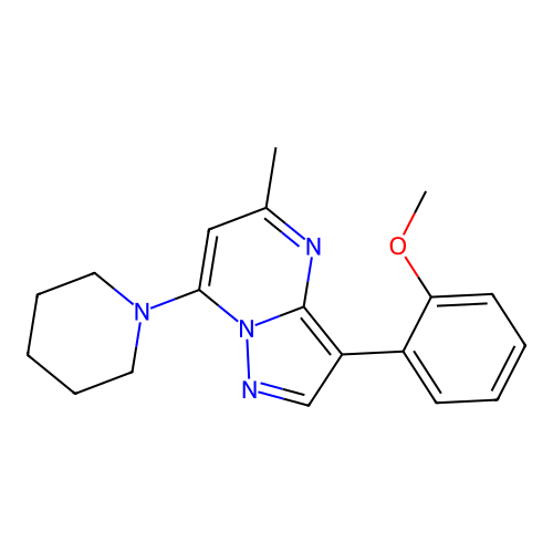 3-(2-Methoxyphenyl)-5-methyl-7-(piperidin-1-yl)pyrazolo[1,5-a]pyrimidine structure