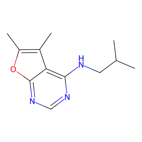 5,6-dimethyl-N-(2-methylpropyl)furo[2,3-d]pyrimidin-4-amine structure
