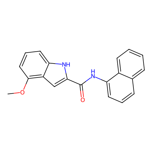 4-methoxy-N-(naphthalen-1-yl)-1H-indole-2-carboxamide structure