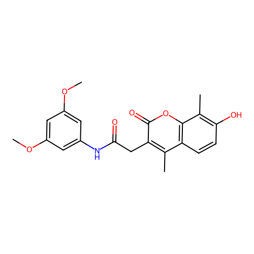 N-(3,5-dimethoxyphenyl)-2-(7-hydroxy-4,8-dimethyl-2-oxo-2H-chromen-3-yl)acetamide structure